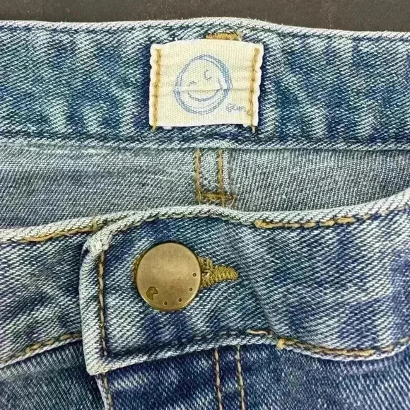 Coca Realdeni Korea 32 Jeans Cropped Frayed Thick Womens Pants Denim Trendy‎ - Picture 5 of 13